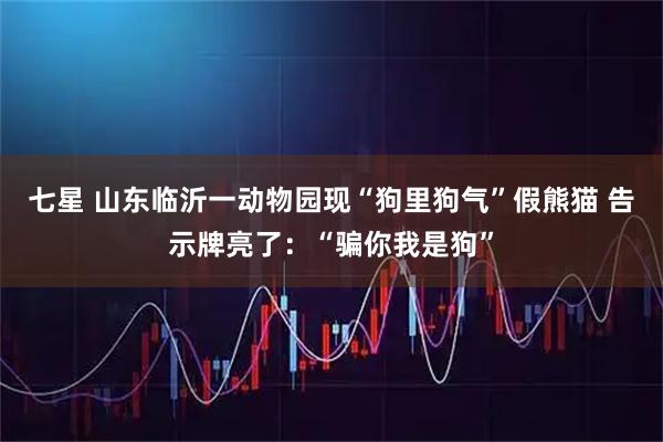七星 山东临沂一动物园现“狗里狗气”假熊猫 告示牌亮了：“骗你我是狗”